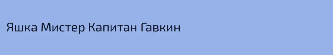 Яшка Мистер Капитан Гавкин